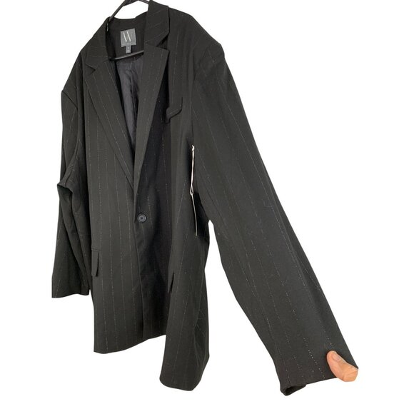 NWT Worthington Womens Plus Size 3X Pinstripe Metalic Blazer Jacket RN10220 - Picture 9 of 10